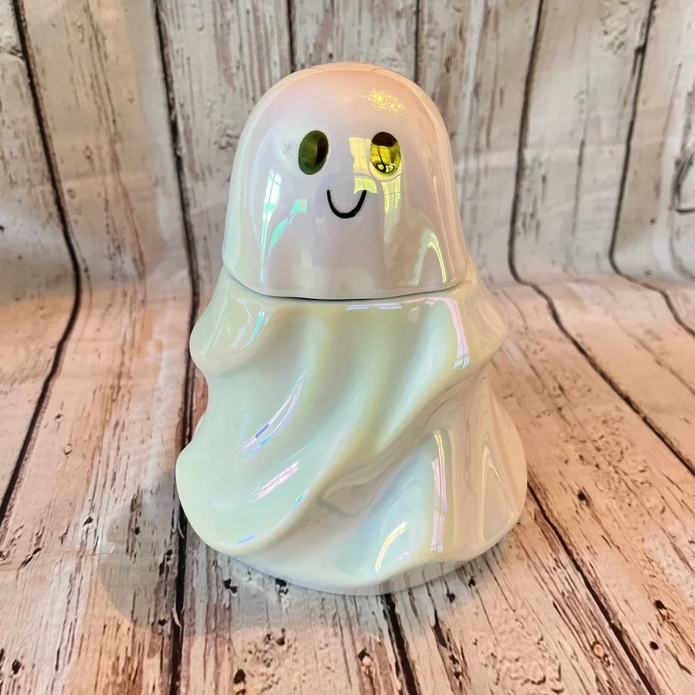 Target Bullseye Playground Halloween 2024 White Iridescent Ghost Jar 7